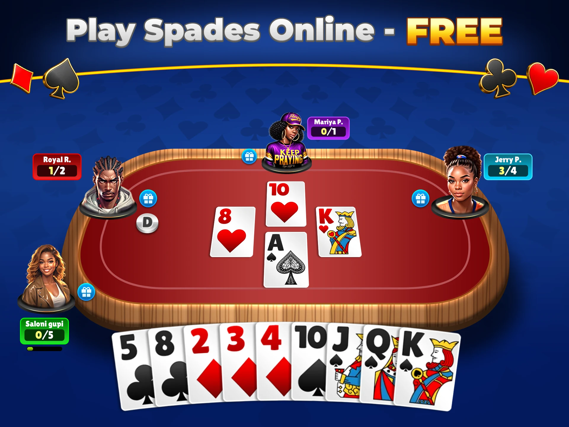 Spades Online Card Game Joker screenshot