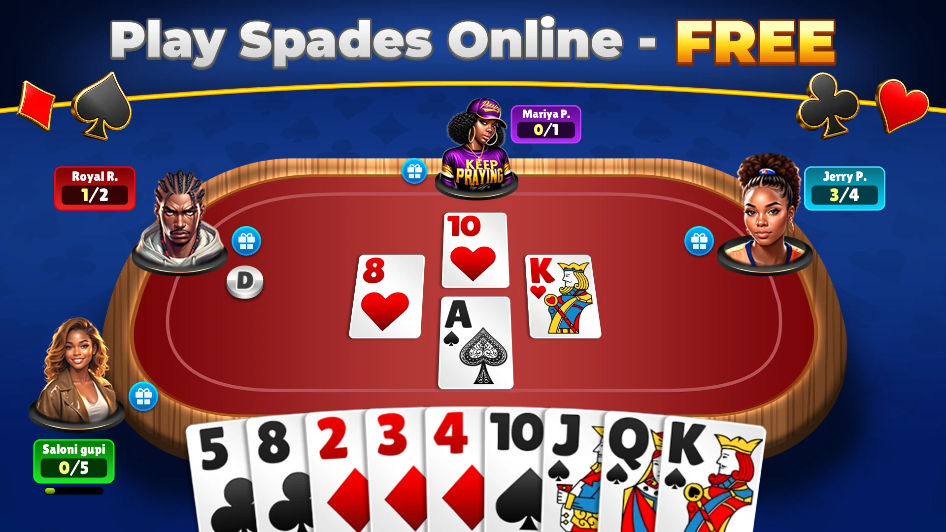 Spades Online Card Game Joker screenshot